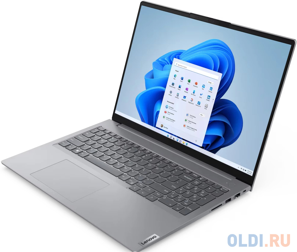 Ноутбук Lenovo Thinkbook 16 G6 IRL Core i5 13420H 16Gb SSD512Gb Intel UHD Graphics 16" IPS WUXGA (1920x1200) noOS grey WiFi BT Cam (21KH00SMEV)