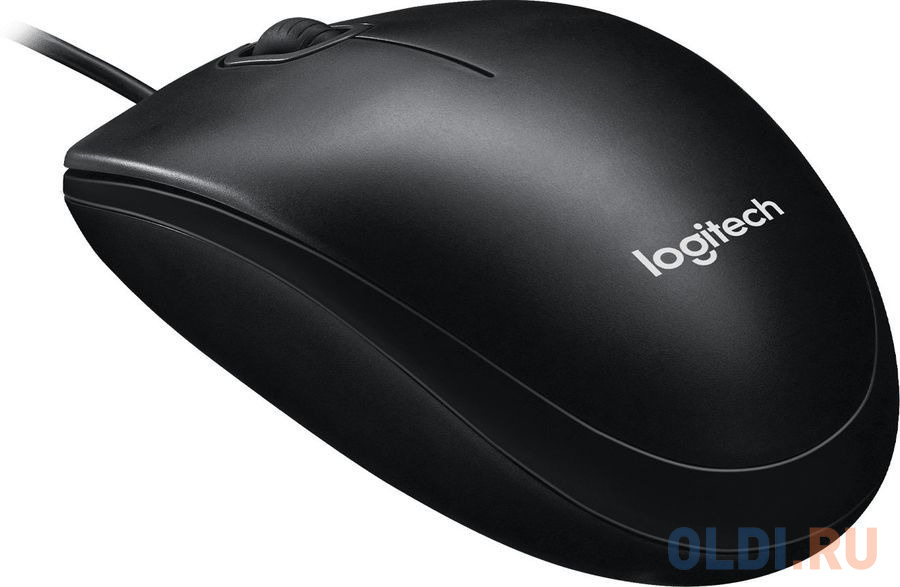 Мышь проводная Logitech M100r чёрный серый USB