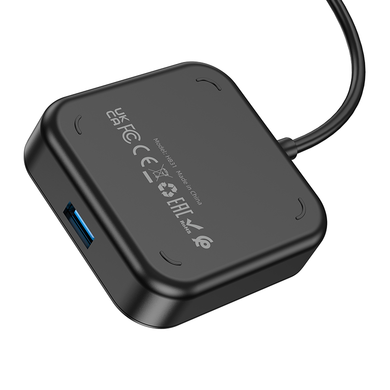 Хаб USB Hoco HB31 1xUSB 3.0 + 4xUSB 3.0 Black 6931474784872