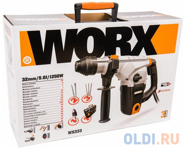 WORX Перфоратор электрический 1250Вт WX333