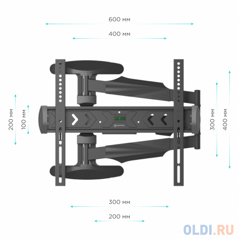 Кронштейн для телевизора Onkron NP47 черный 40"-75" макс.35кг настенный поворот и наклон