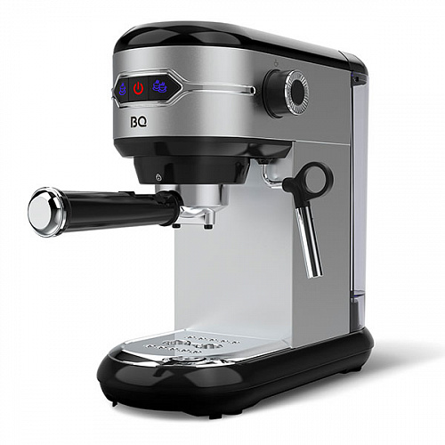 Кофеварка рожковая BQ CM3001, 1.45 кВт, кофе молотый, 1 л, капучинатор, черный/серебристый
