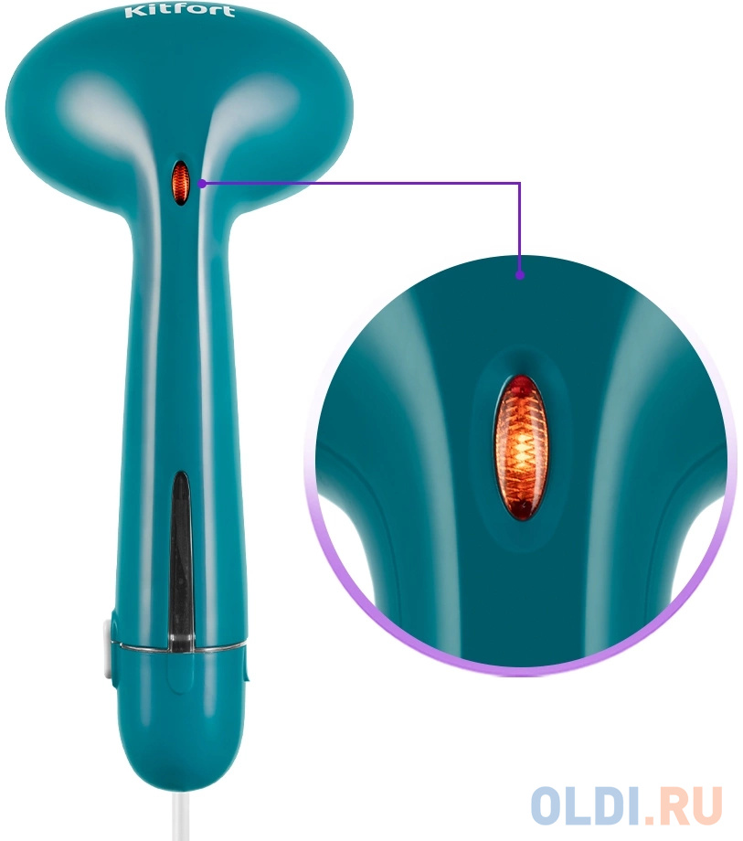 Отпариватель ручной KitFort КТ-9253,  бирюзовый  / белый в Москвe