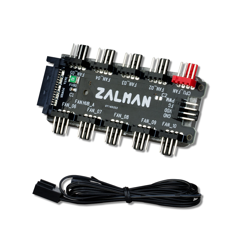 Контроллер вентиляторов Zalman PWM Controller, 10 портов, черный (ZM-PWM10 FH)