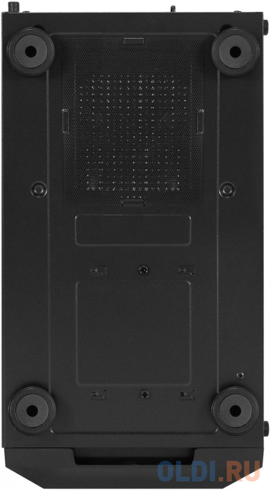 Корпус Miditower ExeGate EVO-8227 (ATX, без БП, 2*USB+1*USB3.0+HD Audio, черный, 3 вент. с RGB подсветкой, боковая панель - закаленное стекло)