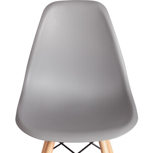 Стул TetChair CINDY (EAMES) (mod. 1801) / 1 шт. в упаковке, дерево бук/металл/сиденье пластик, Light grey (светло-серый)