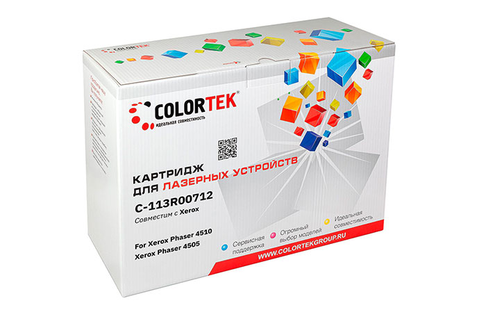 Картридж лазерный Colortek СТ-113R00712 (113R00712), черный, 19000 страниц, совместимый для Xerox Phaser 4505/4510