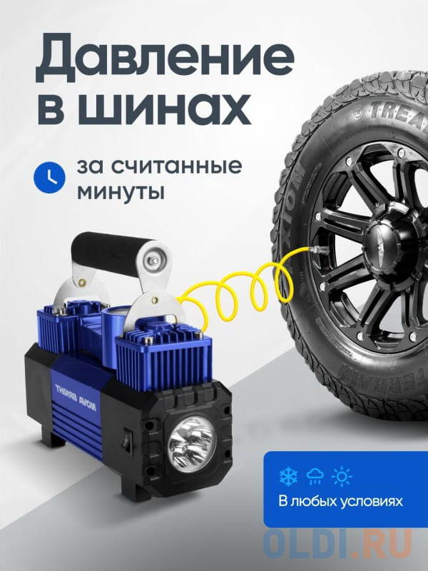 Nova Bright Компрессор АК-90 двухпоршневой, до 90 л/мин., 150 PSI, 12В, металл.корпус, пластик.кейс, цифровой манометр, LED-фонарь 36450 в Москвe