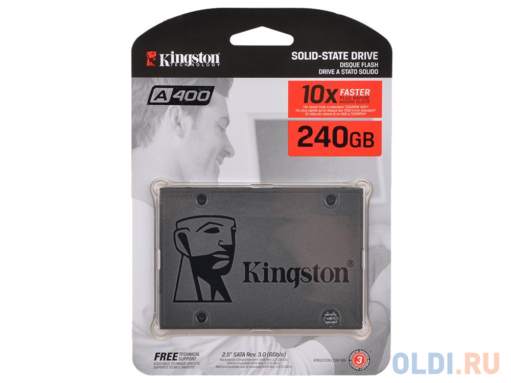 SSD накопитель Kingston SSDNow A400 240 Gb SATA-III