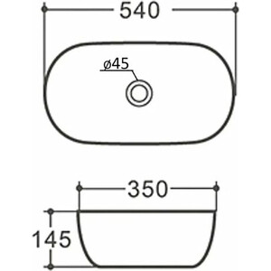 Раковина-чаша Orange 54х35 белый глянец (B07-540W) в Москвe