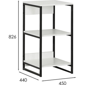 Стеллаж металлический Мебелик № 1 45 см х 44 см х 82,6 см (П0007308)