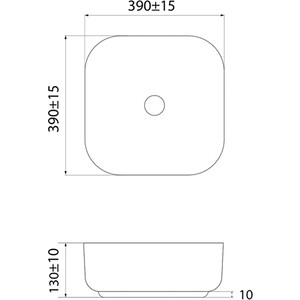 Раковина-чаша IDDIS Bridge 39х39 (BRIWS04i27)