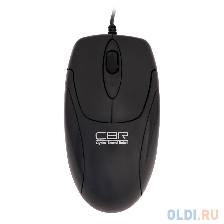 Мышь CBR CM-302 Black, 1200 dpi, оптика, бесшумное нажатие, провод 1.25 метра,  USB