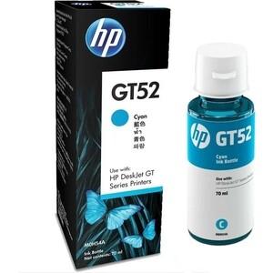 Чернила HP GT52 (M0H54AA) для HP DeskJet и Ink Tank, голубой, 80 мл, 8000 стр.