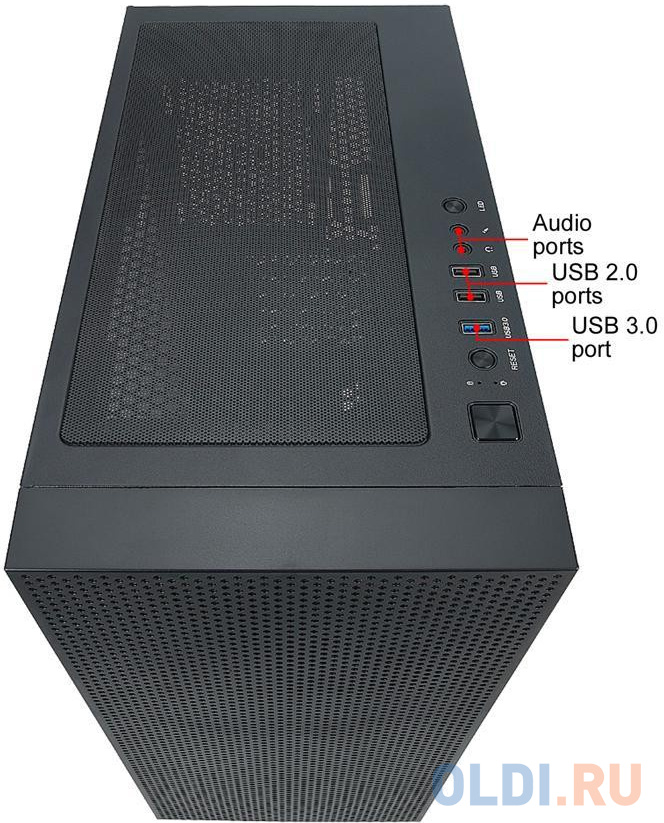 Корпус Azza Celesta F черный без БП ATX 5x120mm 5x140mm 2xUSB2.0 1xUSB3.0 audio bott PSU