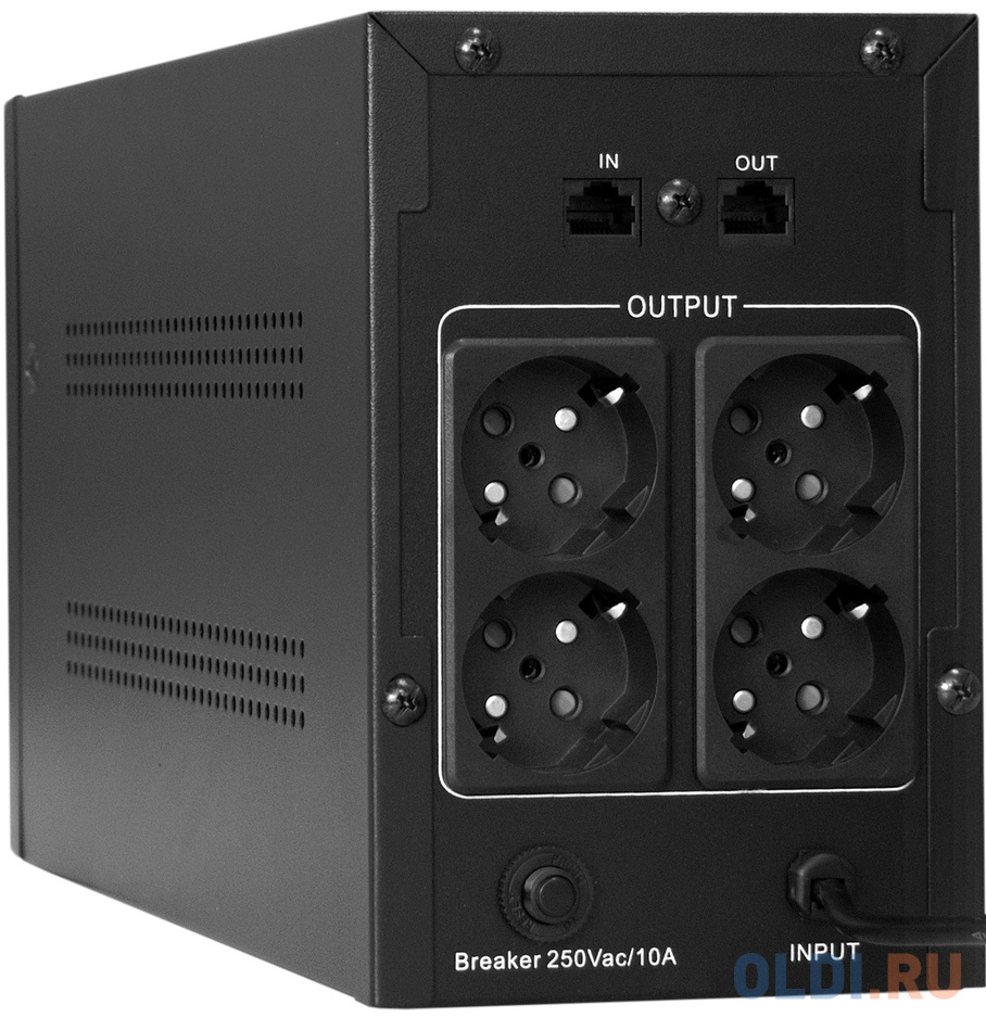 Exegate EP285508RUS ИБП ExeGate SpecialPro UNB-1600.LED.AVR.EURO.RJ <1600VA/950W, LED, AVR, 4 евророзетки, RJ45/11, Black>