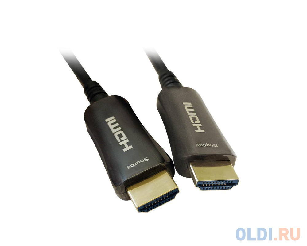 Кабель аудио-видео Digma HDMI 2.0 AOC HDMI (m)/HDMI (m) 20м. Позолоченные контакты черный (BHP AOC 2.0-20)