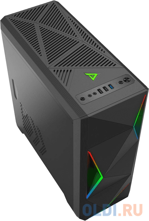 Zircon Корпус Ares без БП (Midi Tower, Micro-ATX, Black, 1*USB3.0+2*USB2.0)