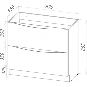 Тумба под раковину BelBagno Marino 90x80 bianco lucido (MARINO-900-2C-PIA-BL-P)