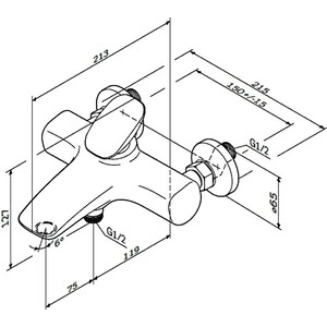 Комплект смесителей Am.Pm Spirit 2.0 с душем, хром (F70A10000, F70A82100, F0170A000)