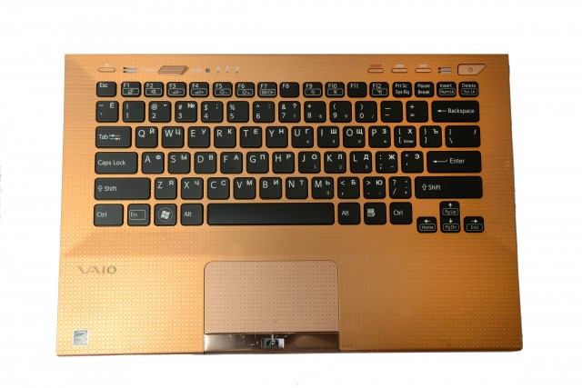 Клавиатура Twister для Sony VPC-SA (With Touch PAD, For Fingerprint) Backlit, RU, Bronze/Black key (KB-362R)