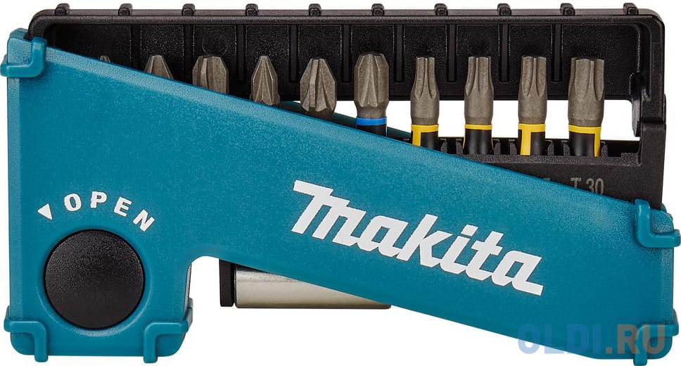 Makita E-03567 Набор 11шт,биты ударн PH1\\2\\3, PZ1\\2\\3, T15\\20\\25\\30,держ-ль магн