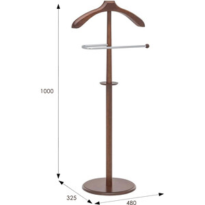 Вешалка костюмная Мебелик В 25Н средне-коричневый (П0001302)