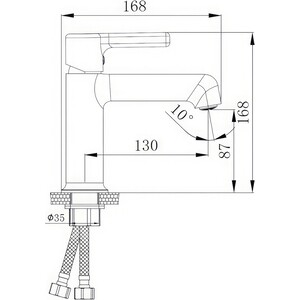 Смеситель для раковины Haiba HB814-7 черный (HB10814-7)