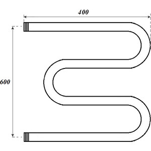 Полотенцесушитель водяной Point М-образный 600x400 (PN37664) в Москвe