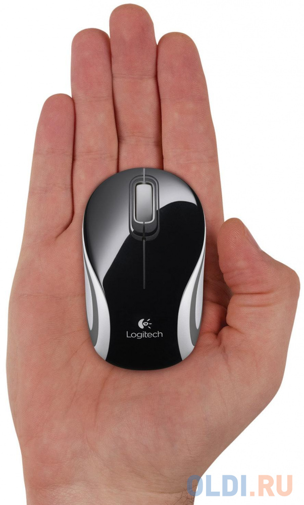 Мышь (910-002731) Logitech Wireless Mini Mouse M187, Black