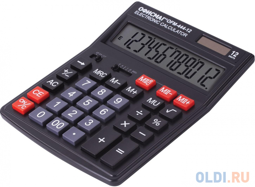 Калькулятор настольный ОФИСМАГ OFM-444 12-разрядный черный 250459