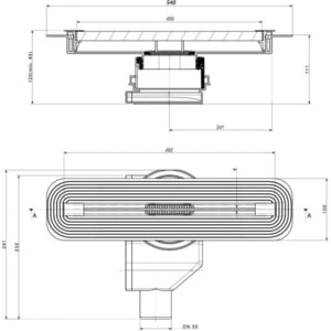 Душевой лоток Pestan Confluo Slim Line 450 мм (13100031) в Москвe