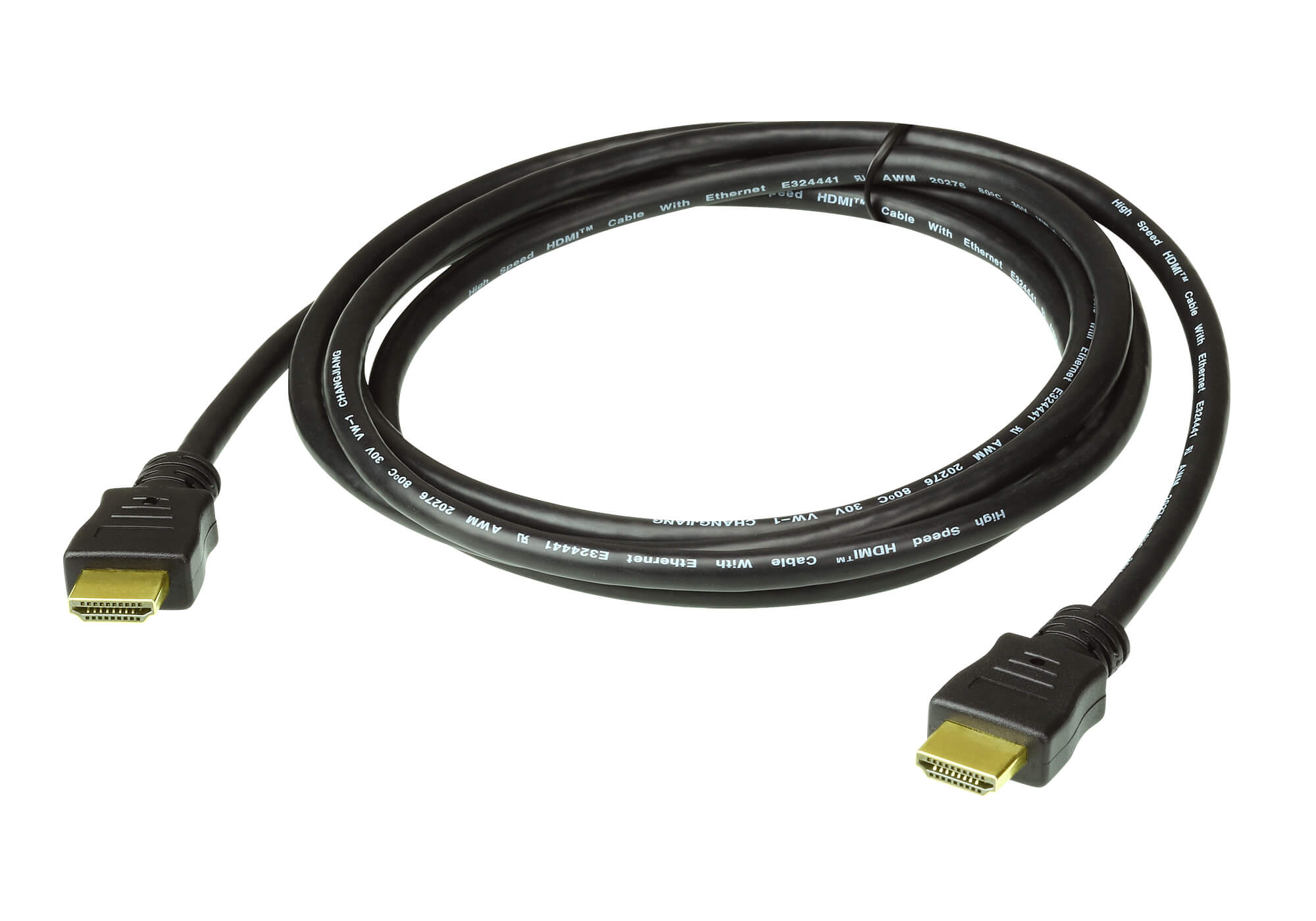 Кабель HDMI(19M)-HDMI(19M) v2.0b 4K, 1 м, черный Aten (2L-7D01H)
