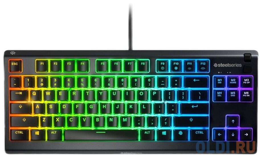 Игровая клавиатура Steelseries Apex 3 TKL (SteelSeries Whisper-Quiet Swithes, RGB подсветка, IP32, USB)