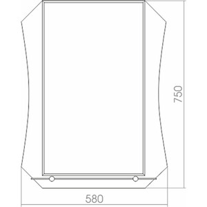 Зеркало Mixline Тоскана 58х75 с полкой (4620001986408)
