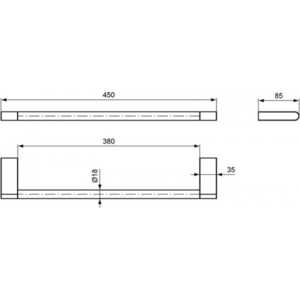 Полотенцедержатель Ideal Standard Connect 450 мм N1386AA