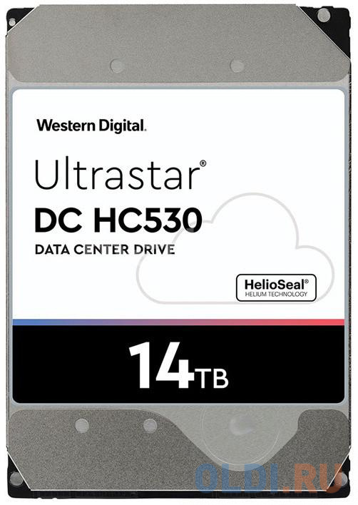 Накопитель на жестком магнитном диске WD Жесткий диск Western Digital Ultrastar DC HC530 WUH721414AL5204 (0F31052) 14ТБ 3.5" 7200RPM 256MB SAS 51