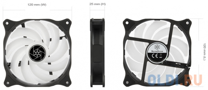 SST-AB120R-ARGB FAN 120mm, Air Blazer 120R, 600~2200rpm, 25.62~93.97 CFM, 7.4~35.6 dBA, ARGB, PWM, RTL