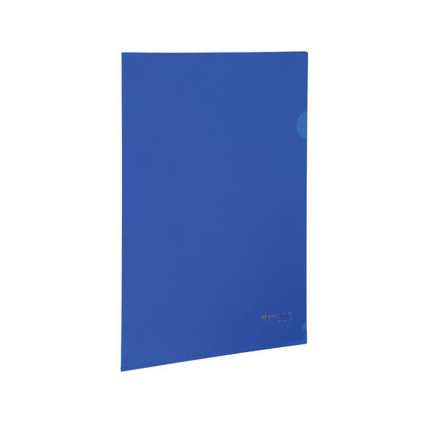 Папка-уголок жесткая, непрозрачная BRAUBERG, синяя, 0,15 мм, 224880, (40 шт.)