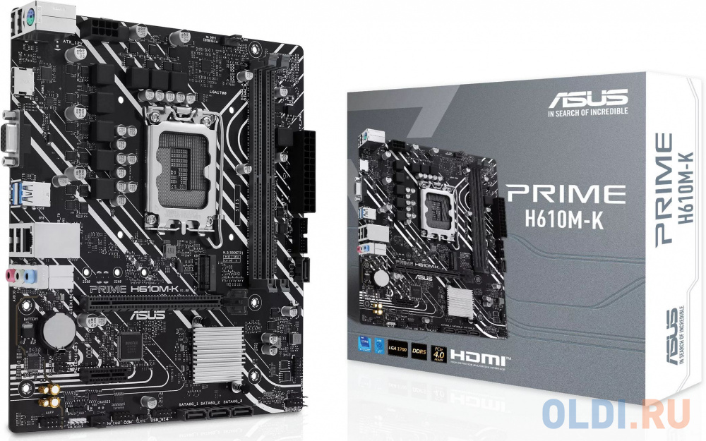 Материнская плата Asus PRIME H610M-K Soc-1700 Intel H610 2xDDR5 mATX AC`97 8ch(7.1) GbLAN+VGA+HDMI в Москвe