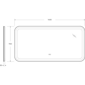 Зеркало Cezares Stylus 140х70 с подсветкой, сенсор, подогрев (CZR-SPC-STYLUS-1400-700-TCH-WARM)