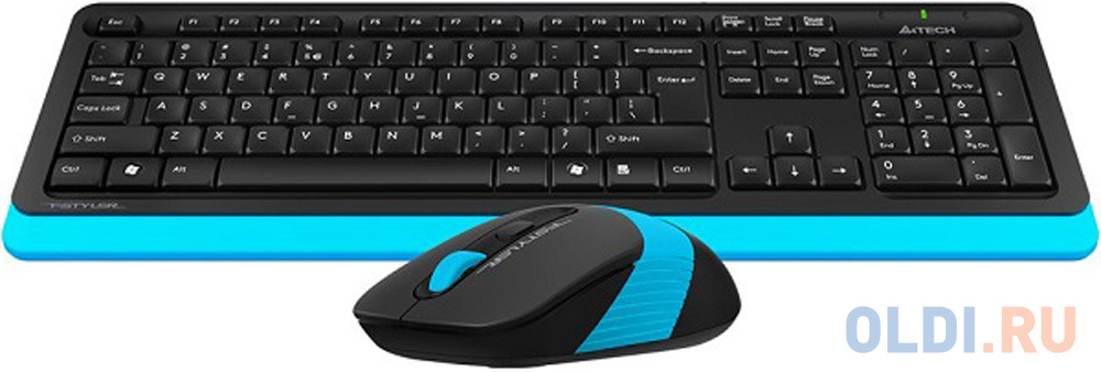 A-4Tech Клавиатура + мышь A4 Fstyler FG1010  BLUE клав:черный/синий мышь:черный/синий USB беспроводная [1147572]