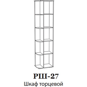 Шкаф торцевой Ника Ричард РШ-27 орех донской в Москвe