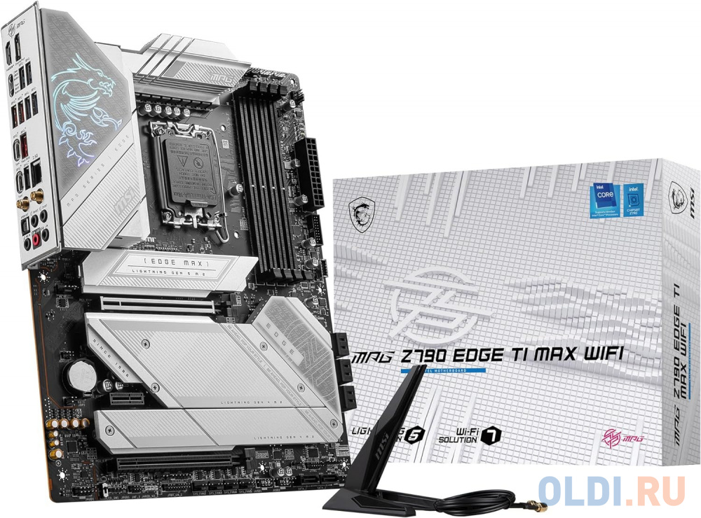 Материнская плата MSI MPG Z790 EDGE TI MAX WIFI Soc-1700 Intel Z790 4xDDR5 ATX AC`97 8ch(7.1) 2.5Gg RAID+HDMI+DP