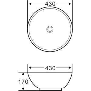 Раковина-чаша BelBagno 43х43 (BB1077) в Москвe