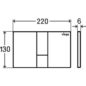 Клавиша Viega Prevista Visign for Style 24 матовый хром (773274)