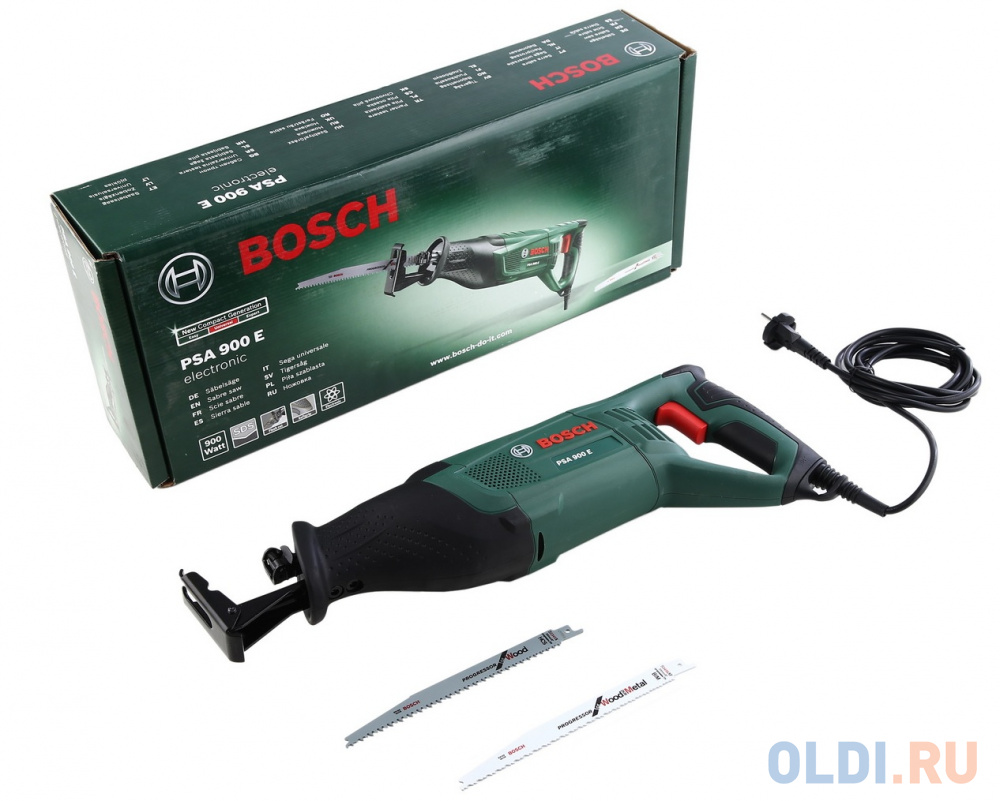 Ножовка BOSCH PSA 900 E (0.603.3A6.000)  900Вт 0-2700ход/мин рабочий ход 28мм дер-205мм мет-20мм