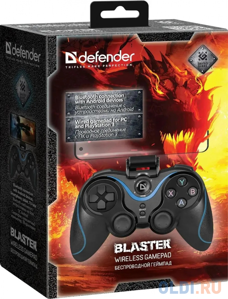 Беспроводной геймпад DEFENDER BLASTER (USB, Bluetooth, Android, 400 мАч)